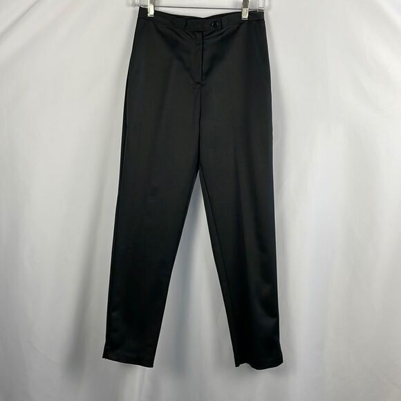 Giorgio Armani Black Satin Trousers - Picture 1 of 4